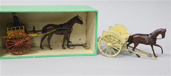 Two boxed Britains Farm Horse and Cart and horse Figure